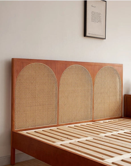 RATTAN FURNITURE Isolde Elegant Geometric Double Bed from RATTAN FURNITURE