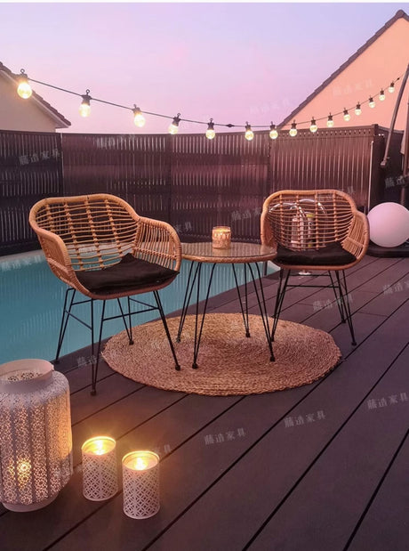 RATTAN FURNITURE Lucerne Casual Elegant Outdoor Chair Set from RATTAN FURNITURE