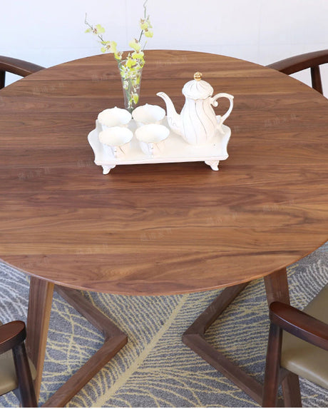RATTAN FURNITURE Lumina Compact Elegant Round Dining Table from RATTAN FURNITURE