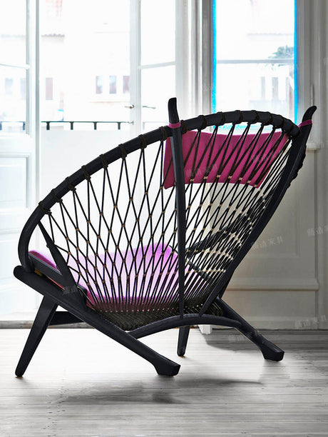 RATTAN FURNITURE Lysander Elegant Nordic Rattan Lounge Chair from RATTAN FURNITURE