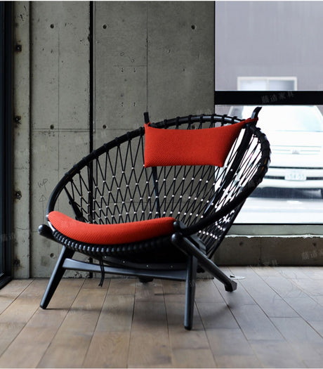 RATTAN FURNITURE Lysander Elegant Nordic Rattan Lounge Chair from RATTAN FURNITURE