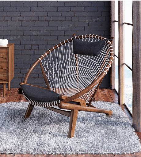 RATTAN FURNITURE Lysander Elegant Nordic Rattan Lounge Chair from RATTAN FURNITURE