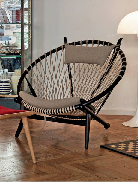 RATTAN FURNITURE Lysander Elegant Nordic Rattan Lounge Chair from RATTAN FURNITURE