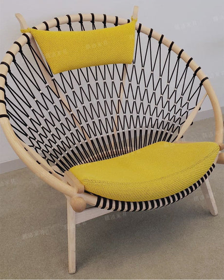 RATTAN FURNITURE Lysander Elegant Nordic Rattan Lounge Chair from RATTAN FURNITURE