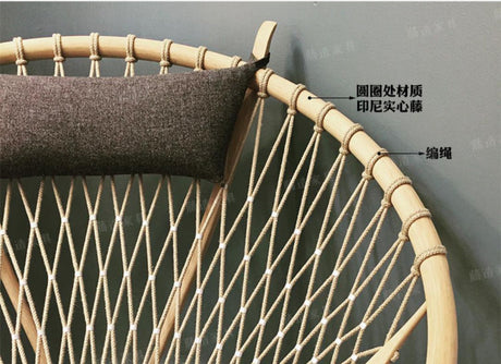 RATTAN FURNITURE Lysander Elegant Nordic Rattan Lounge Chair from RATTAN FURNITURE