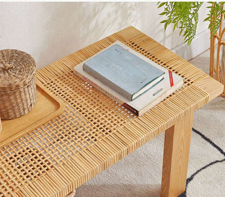RATTAN FURNITURE Lysandra Eco-Friendly Wood & Vine Shoe Stool Coffee Table from RATTAN FURNITURE