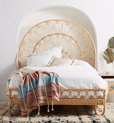 RATTAN FURNITURE Masato Serene Japanese Double Bed from RATTAN FURNITURE