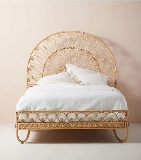 RATTAN FURNITURE Masato Serene Japanese Double Bed from RATTAN FURNITURE