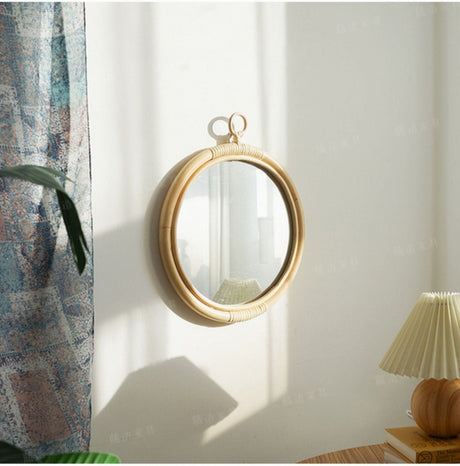 RATTAN FURNITURE Minato Elegant Round Decorative Mirror from RATTAN FURNITURE