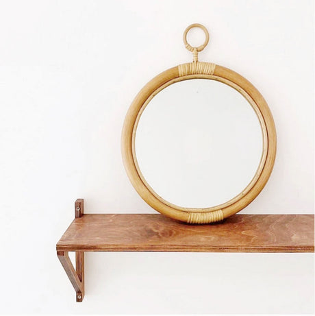 RATTAN FURNITURE Minato Elegant Round Decorative Mirror from RATTAN FURNITURE