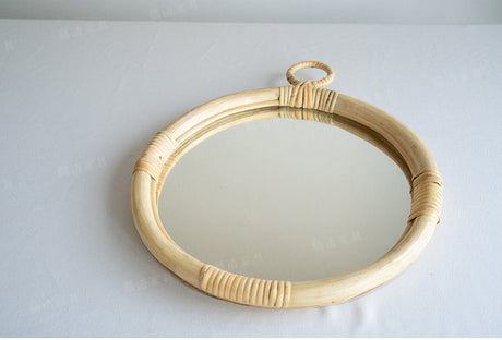 RATTAN FURNITURE Minato Elegant Round Decorative Mirror from RATTAN FURNITURE