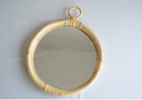 RATTAN FURNITURE Minato Elegant Round Decorative Mirror from RATTAN FURNITURE