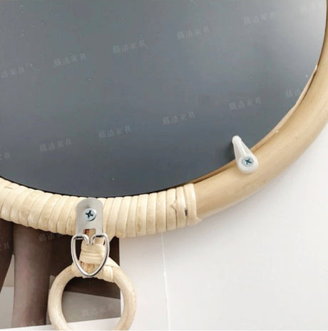 RATTAN FURNITURE Minato Elegant Round Decorative Mirror from RATTAN FURNITURE
