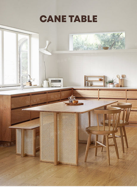 RATTAN FURNITURE Nakahara Elegant Solid Wood Dining Set from RATTAN FURNITURE