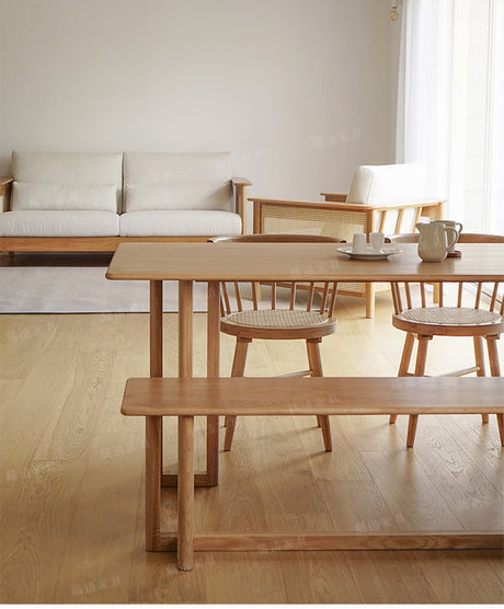 RATTAN FURNITURE Nakahara Elegant Solid Wood Dining Set from RATTAN FURNITURE
