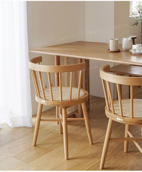 RATTAN FURNITURE Nakahara Elegant Solid Wood Dining Set from RATTAN FURNITURE
