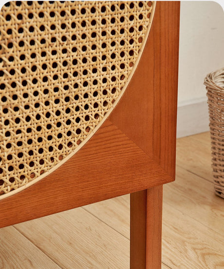 RATTAN FURNITURE Naminara Elegant Cherrywood Retro Double-Door Wardrobe from RATTAN FURNITURE