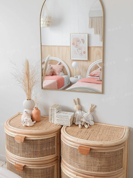 RATTAN FURNITURE Norrala Chic Scandinavian Floating Cabinet. from RATTAN FURNITURE