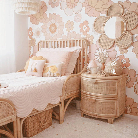 RATTAN FURNITURE Norrala Chic Scandinavian Floating Cabinet. from RATTAN FURNITURE
