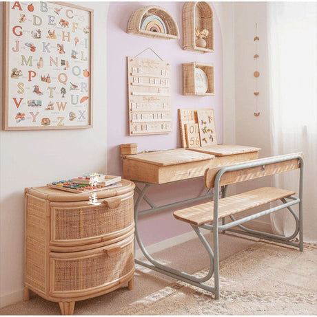 RATTAN FURNITURE Norrala Chic Scandinavian Floating Cabinet. from RATTAN FURNITURE