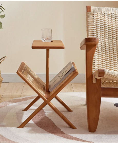 RATTAN FURNITURE Sapporo Vintage Wooden Storage Shelf from RATTAN FURNITURE