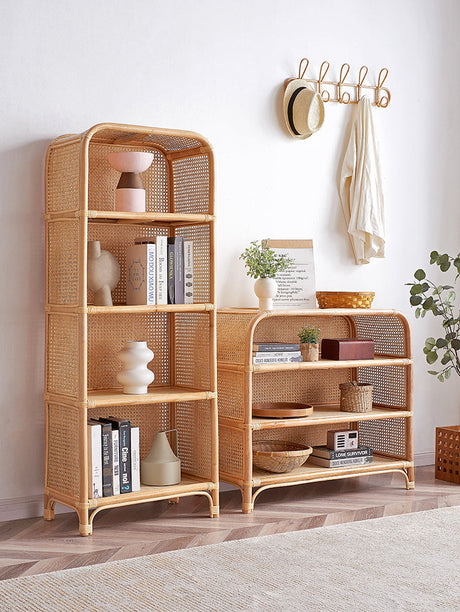 RATTAN FURNITURE Takamatsu Modern Multi-Level Storage Bookshelf from RATTAN FURNITURE