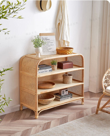 RATTAN FURNITURE Takamatsu Modern Multi-Level Storage Bookshelf from RATTAN FURNITURE