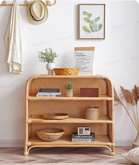 RATTAN FURNITURE Takamatsu Modern Multi-Level Storage Bookshelf from RATTAN FURNITURE