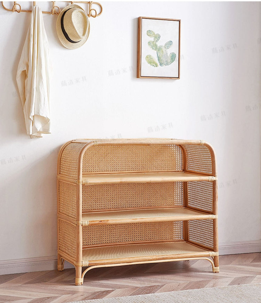RATTAN FURNITURE Takamatsu Modern Multi-Level Storage Bookshelf from RATTAN FURNITURE