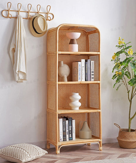 RATTAN FURNITURE Takamatsu Modern Multi-Level Storage Bookshelf from RATTAN FURNITURE