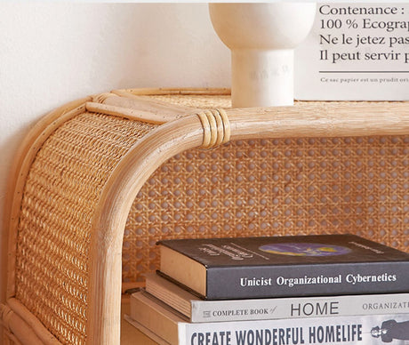 RATTAN FURNITURE Takamatsu Modern Multi-Level Storage Bookshelf from RATTAN FURNITURE