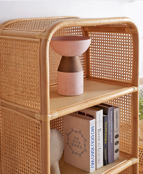 RATTAN FURNITURE Takamatsu Modern Multi-Level Storage Bookshelf from RATTAN FURNITURE