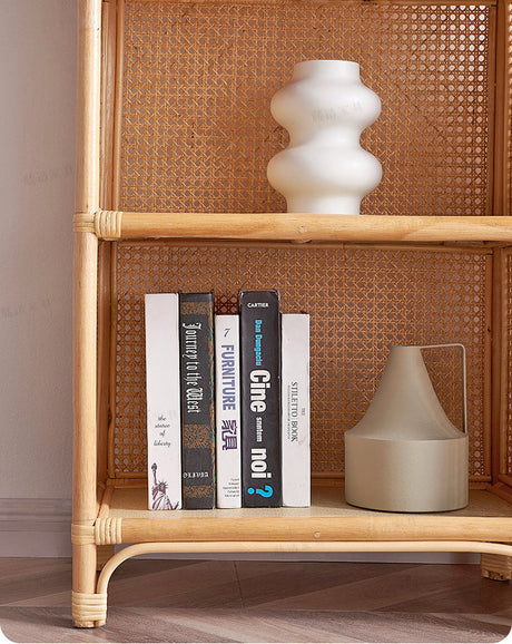 RATTAN FURNITURE Takamatsu Modern Multi-Level Storage Bookshelf from RATTAN FURNITURE