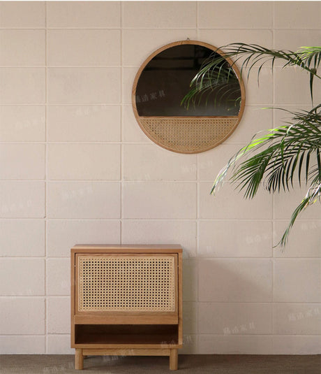 RATTAN FURNITURE Yamaguchi Minimalist Retro Oak Storage Cabinet from RATTAN FURNITURE