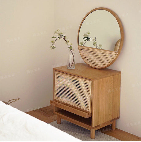 RATTAN FURNITURE Yamaguchi Minimalist Retro Oak Storage Cabinet from RATTAN FURNITURE