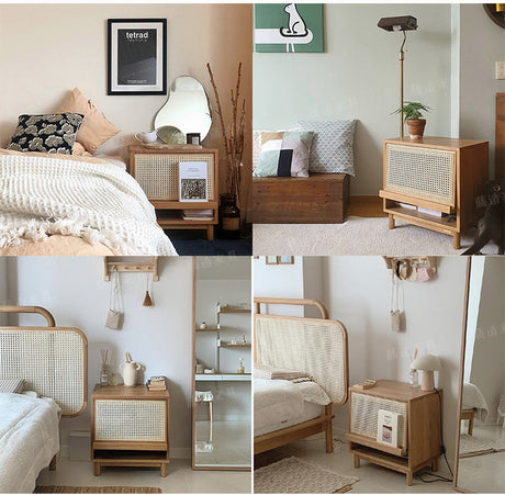 RATTAN FURNITURE Yamaguchi Minimalist Retro Oak Storage Cabinet from RATTAN FURNITURE