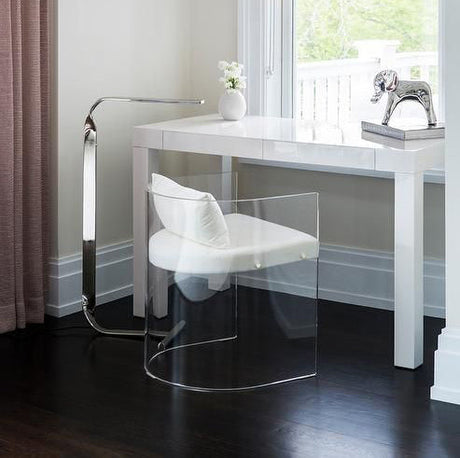 ROOMHOME Alaric Elegant White Scandinavian Acrylic Dressing Table from ROOMHOME
