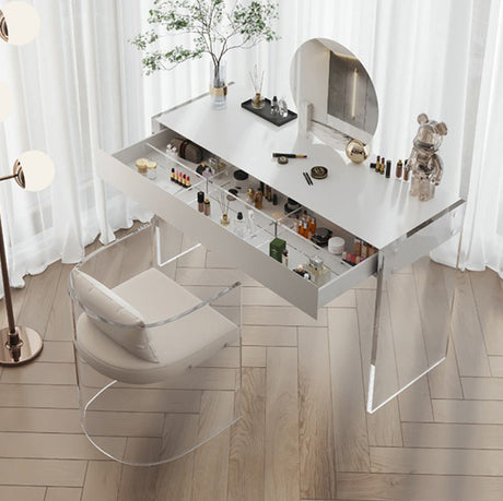 ROOMHOME Alaric Elegant White Scandinavian Acrylic Dressing Table from ROOMHOME