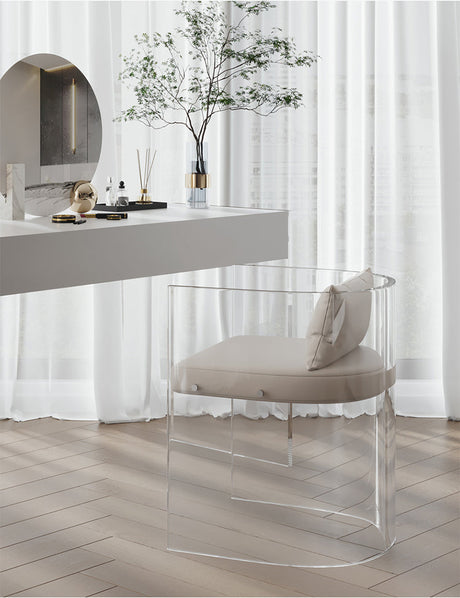 ROOMHOME Alaric Elegant White Scandinavian Acrylic Dressing Table from ROOMHOME