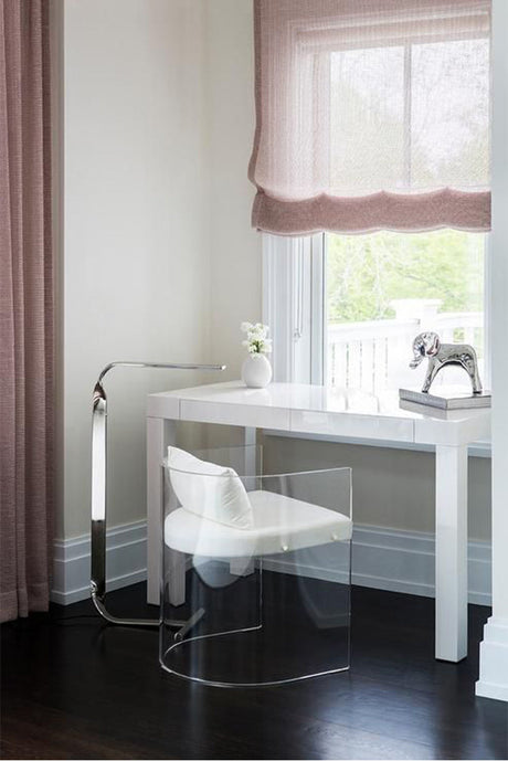 ROOMHOME Alaric Elegant White Scandinavian Acrylic Dressing Table from ROOMHOME