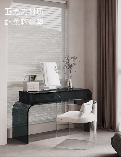 ROOMHOME Alaric Elegant White Scandinavian Acrylic Dressing Table from ROOMHOME
