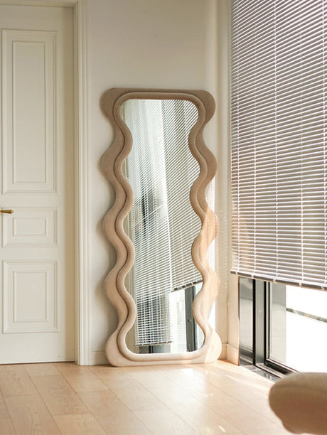 ROOMHOME Elowen Velvet Large Alien Mirror - Nordic Storm-Shaped Whole Body Design from ROOMHOME