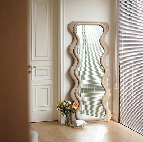ROOMHOME Elowen Velvet Large Alien Mirror - Nordic Storm-Shaped Whole Body Design from ROOMHOME
