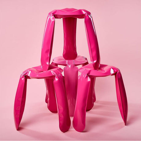 ROOMHOME Isolde Elegant Stainless Steel Dressing Stool from ROOMHOME