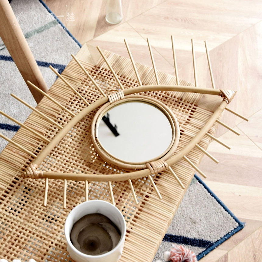 ROOMHOME Mizhati Elegant Scandinavian Woven Mirror Décor from ROOMHOME
