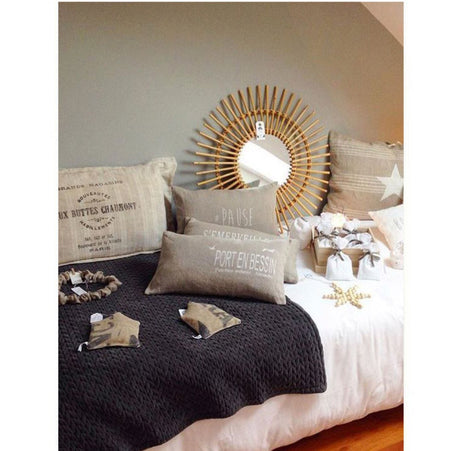 ROOMHOME Mizhati Elegant Scandinavian Woven Mirror Décor from ROOMHOME
