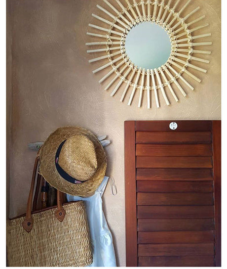 ROOMHOME Mizhati Elegant Scandinavian Woven Mirror Décor from ROOMHOME