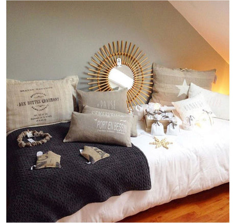 ROOMHOME Mizhati Elegant Scandinavian Woven Mirror Décor from ROOMHOME
