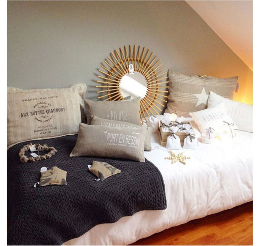 ROOMHOME Mizhati Elegant Scandinavian Woven Mirror Décor from ROOMHOME