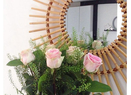 ROOMHOME Mizhati Elegant Scandinavian Woven Mirror Décor from ROOMHOME